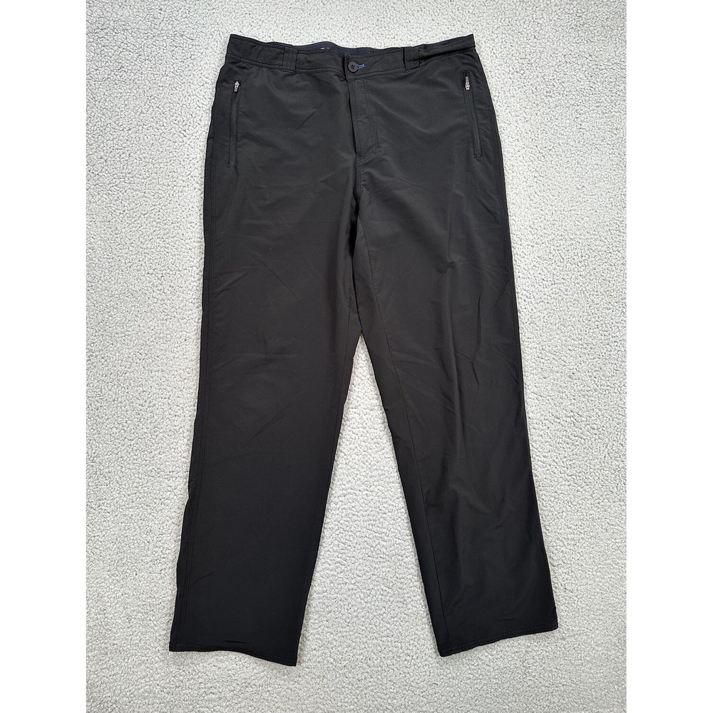 Coolibar Highlander Hiking Pants Mens 36x32 Black UPF 50 Zip Pockets Stretch